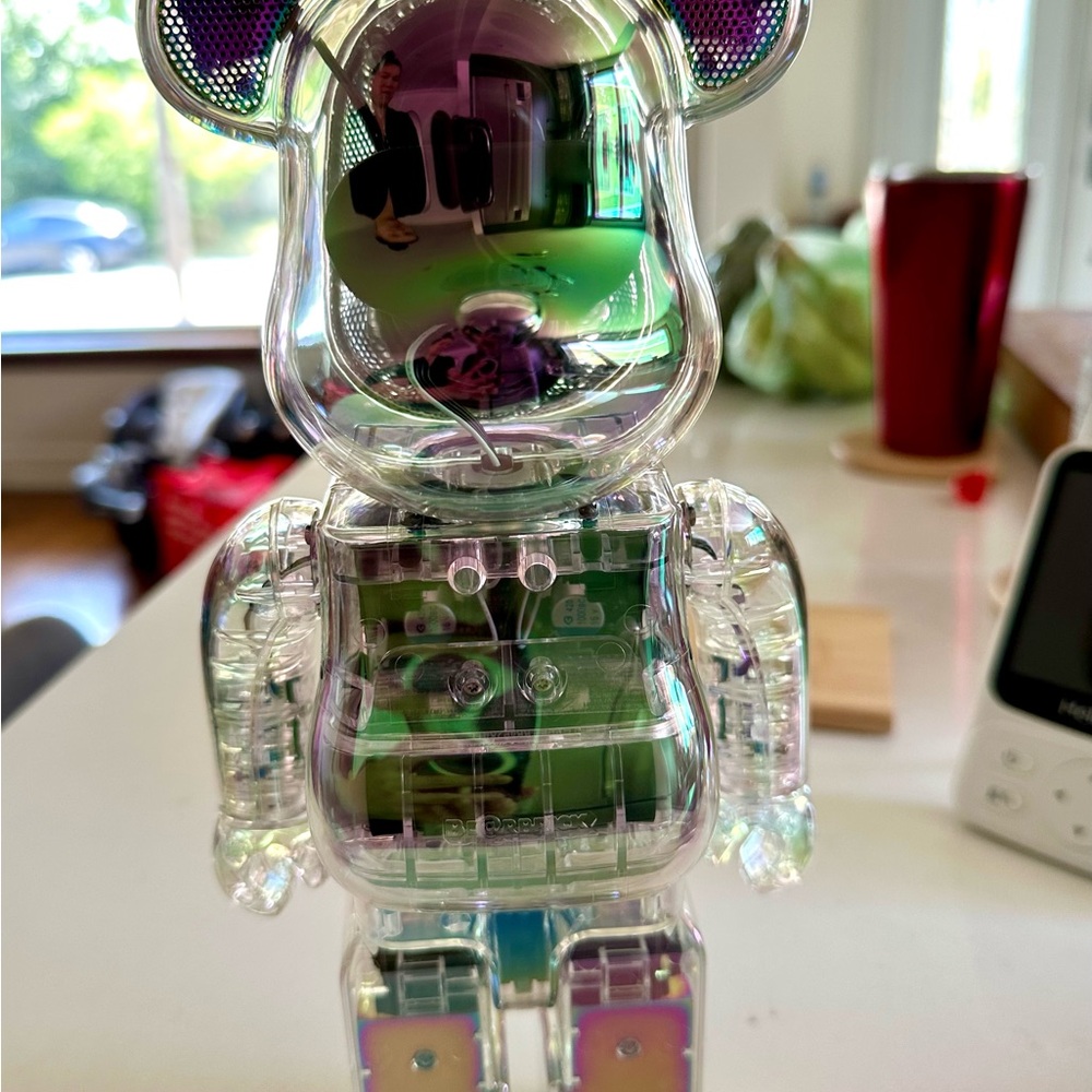 Bearbrick Transparent Portable Speaker in Crystal Halo